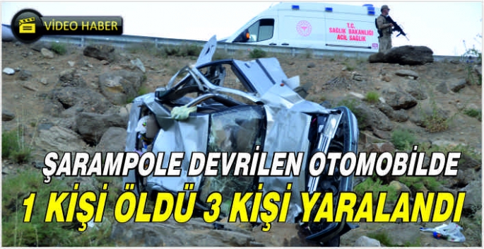  Şarampole devrilen otomobilde 1 kişi öldü 3 kişi yaralandı