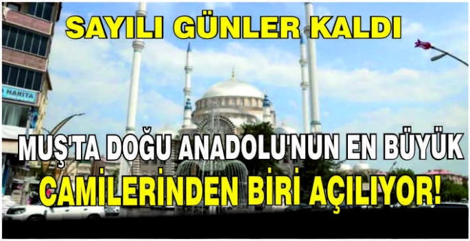 Sayılı günler kaldı: Muş’ta Doğu Anadolu’nun en büyük camilerinden biri açılıyor!