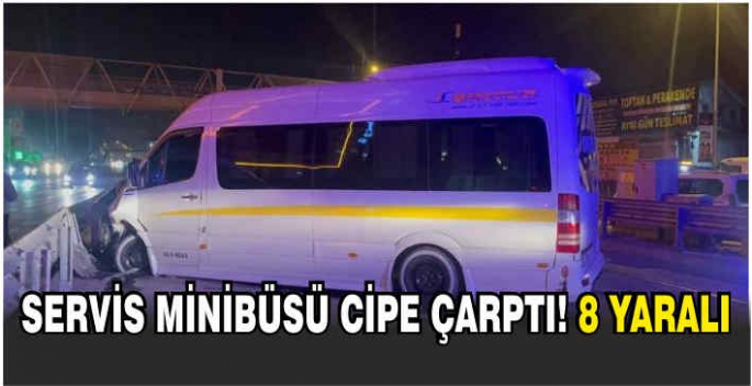 Servis minibüsü cipe çarptı! 8 yaralı