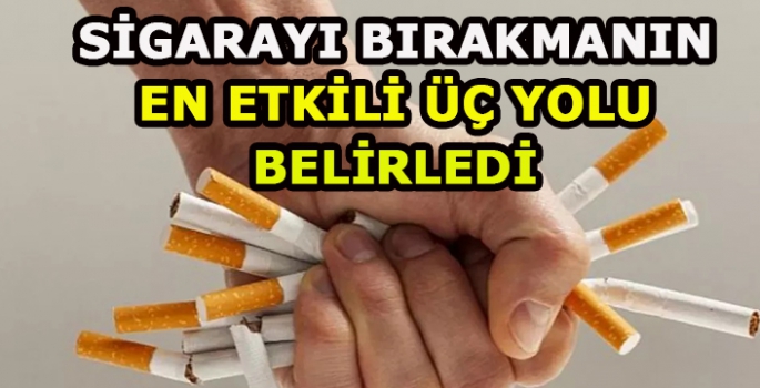 Sigarayı bırakmanın en etkili üç yolu belirledi