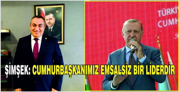 Şimşek: Cumhurbaşkanımız emsalsiz bir liderdir