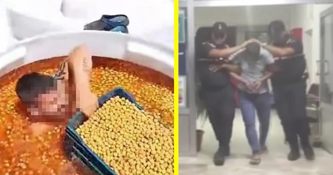 Sosyal medya uğruna bunu da yaptılar! Çıplak halde zeytin tankına girdi