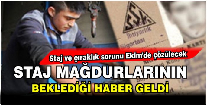 Staj mağdurlarının beklediği haber: Staj ve çıraklık sorunu Ekim'de çözülecek