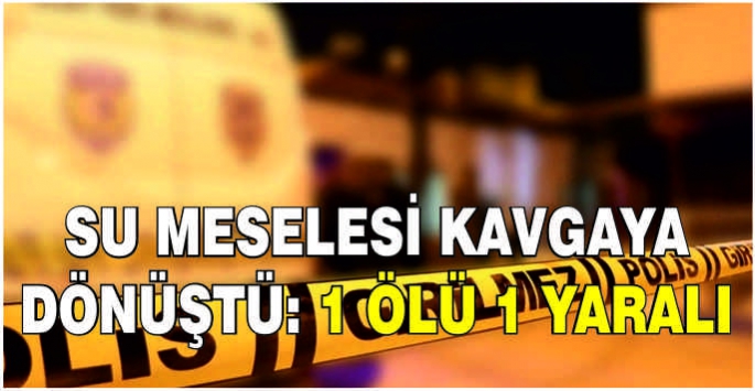 Su meselesi kavgaya dönüştü: 1 ölü 1 yaralı