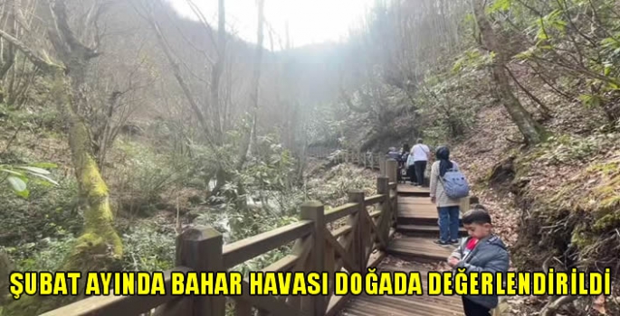 Şubat ayında bahar havası doğada değerlendirildi