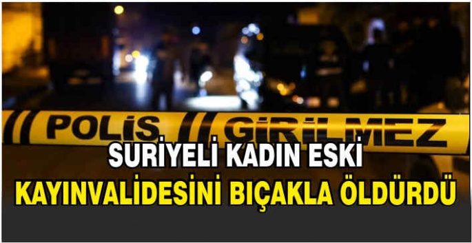    Suriyeli kadın eski kayınvalidesini bıçakla öldürdü