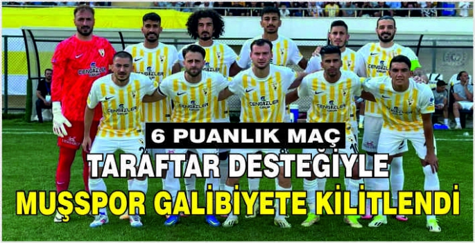 Taraftar desteğiyle Muşspor galibiyete kilitlendi: 6 puanlık maç