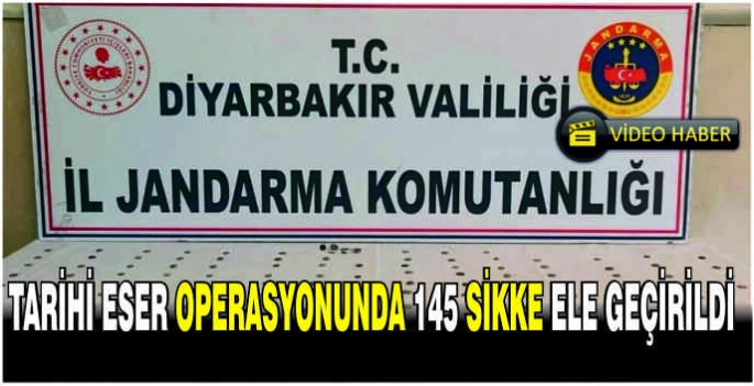 Tarihi eser operasyonunda 145 sikke ele geçirildi