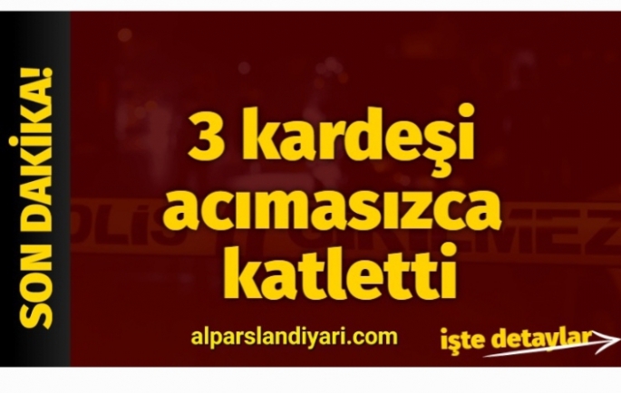 Tartıştığı 3 kardeşi pompalı tüfekle öldürdü