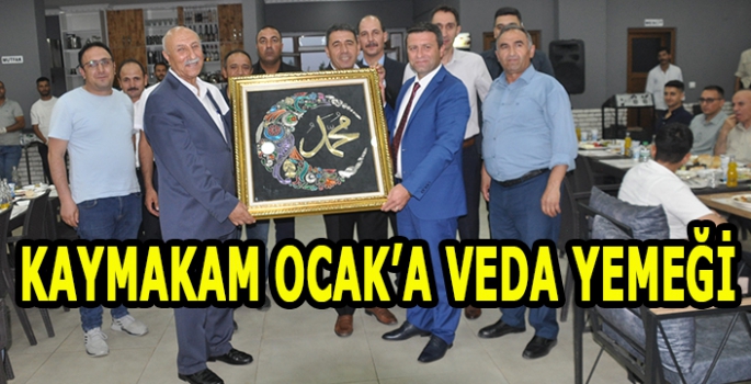 Tayini çıkan Kaymakam Ocak'a veda yemeği