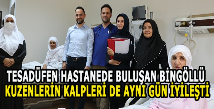 Tesadüfen hastanede buluşan Bingöllü kuzenlerin kalpleri de aynı gün iyileşti