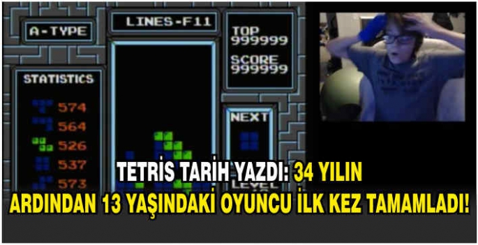 Tetris tarih yazdı: 34 yılın ardından 13 yaşındaki oyuncu ilk kez tamamladı!