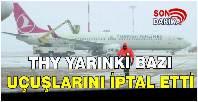 THY yarınki bazı uçuşlarını iptal etti