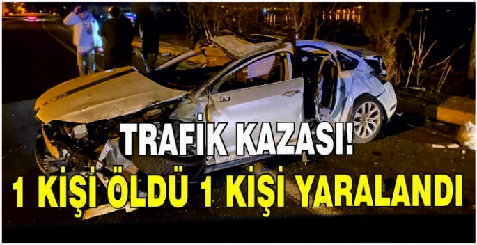  Trafik kazası: 1 kişi öldü 1 kişi yaralandı