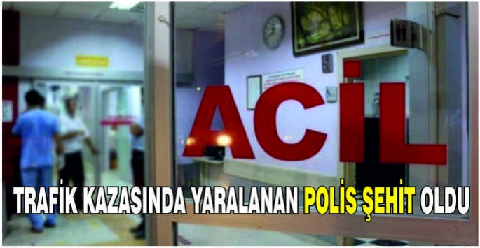 Trafik kazasında yaralanan polis şehit oldu