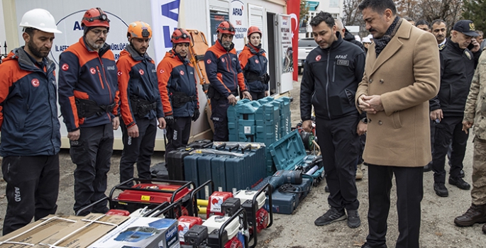 Tunceli'de olası afet ve acil durumlar için müdahale konteynerleri kuruldu