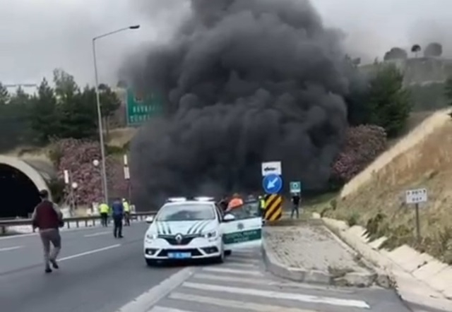 Tünele giren tır alev alev yandı! 17 kişi yaralandı