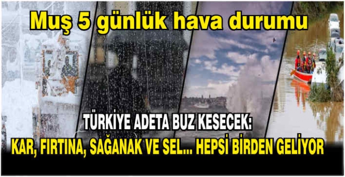 Türkiye adeta buz kesecek: Kar, fırtına, sağanak ve sel... Hepsi birden geliyor