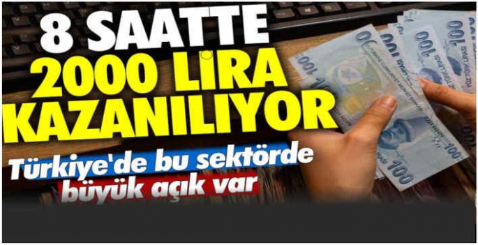 Türkiye'de bu sektörde büyük açık var! 8 saatte 2000 lira kazanılıyor