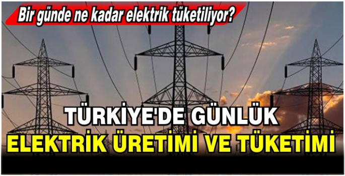 Türkiye'de günlük elektrik üretimi ve tüketimi