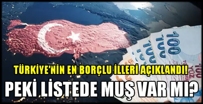 Türkiye'nin en borçlu illeri açıklandı! Peki listede Muş var mı?