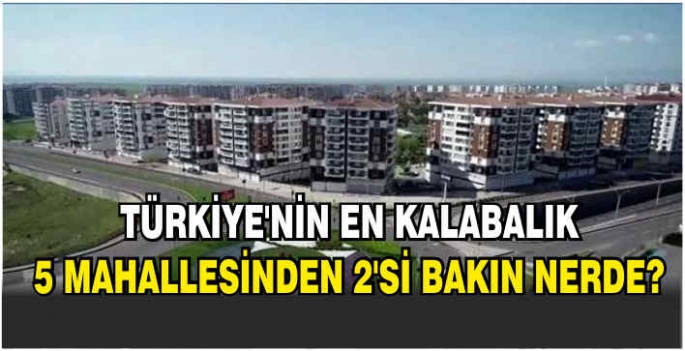 Türkiye’nin en kalabalık 5 mahallesinden 2’si bakın nerde?