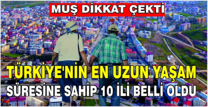 Türkiye'nin en uzun yaşam süresine sahip 10 ili belli oldu: Muş dikkat çekti