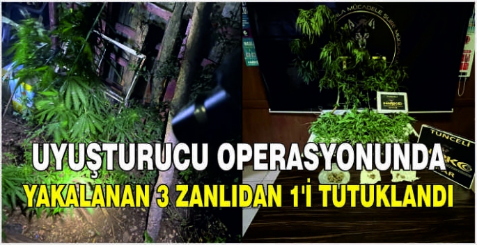  Uyuşturucu operasyonunda yakalanan 3 zanlıdan 1'i tutuklandı