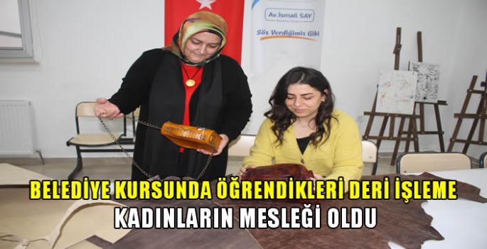 Van'da belediye kursunda öğrendikleri deri işleme kadınların mesleği oldu