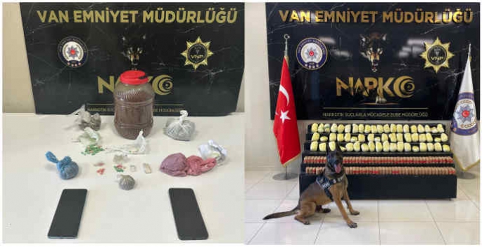 Van'da düzenlenen operasyonlarda 53 kilo 56 gram uyuşturucu ele geçirildi