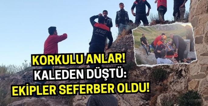 Van‘da korkulu anlar! Kaleden düştü: Ekipler seferber oldu!