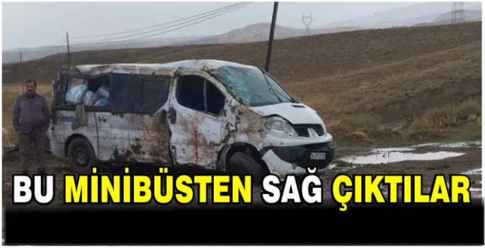 Van'da şarampole devrilen minibüsteki 4 kişi yaralandı