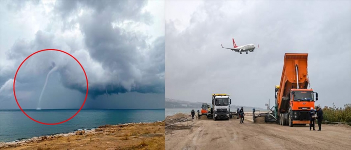 Van Gölü’nde hortum halkı tedirgin etti