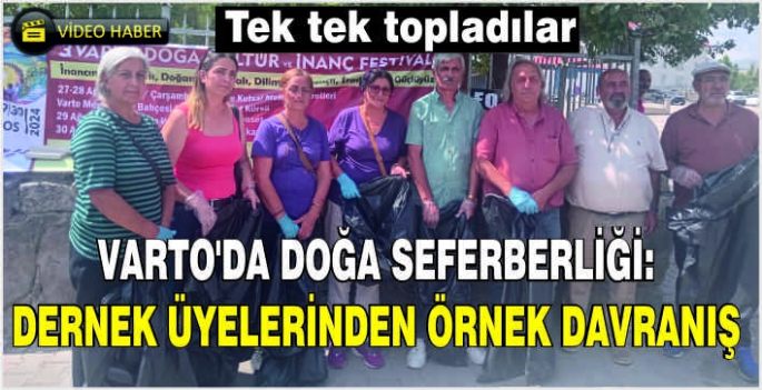  Varto'da doğa seferberliği: Dernek üyelerinden örnek davranış! Tek tek topladılar