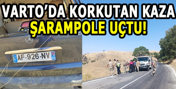 Varto’da korkutan kaza: Şarampole yuvarlandı!