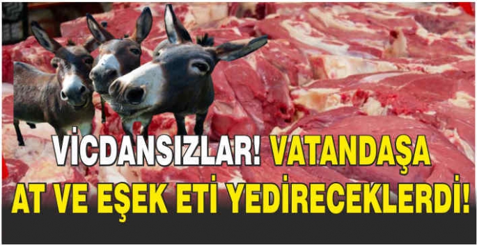 Vicdansızlar! Vatandaşa at ve eşek eti yedireceklerdi!