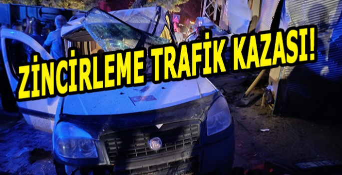 Yaşanan zincirleme trafik kazasında 7 kişi yaralandı