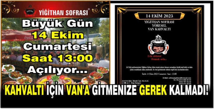 Yiğithan Sofrası yenilendi! Kahvaltı için Van’a gitmenize gerek kalmadı!