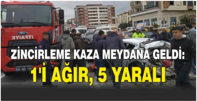 Zincirleme kaza meydana geldi: 1'i ağır, 5 yaralı